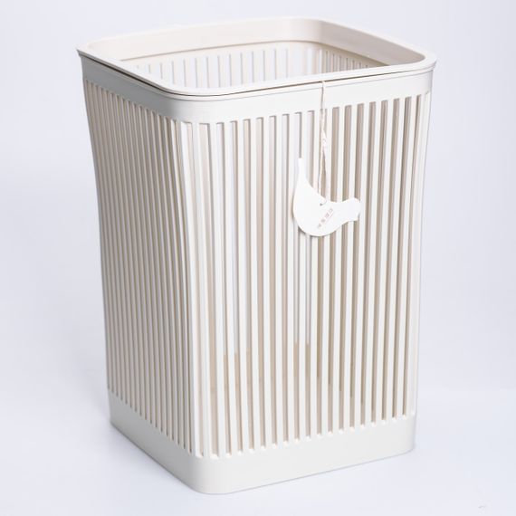 Кошик для сміття пластиковий в офіс для паперу 22×22×30 (см) кошик під сміття 8 (л) відро для сміття Бежевий HP-45-9BE | Зображення 1