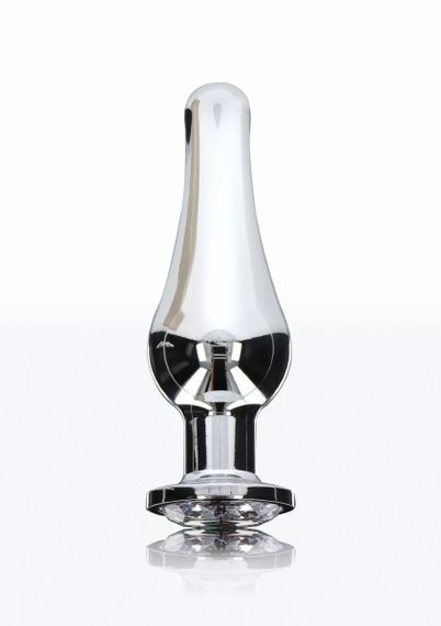 Анальна пробка із кристалом Toy Joy Diamond Bum Bijou сріблястий, Medium Sex Aura