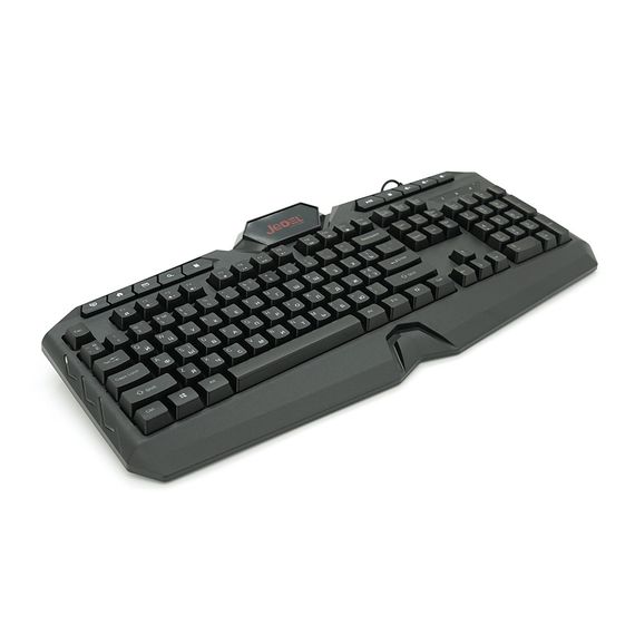 Клавиатура с подсветкой USB JEDEL K504, длина кабеля 170см, (Eng/Укр/Рус), (483х188х35 мм) Black, 104к, Q20 | Зображення 2