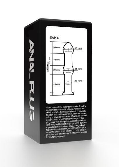 Анальный плаг из стекла EGZO EAP-D ( длина 14.5 см, диаметр 3.3 см ) sexstyle | Зображення 4