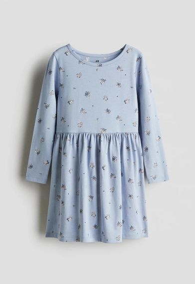 Дитяча бавовняна сукня для дівчинки H&M 92 см Синя (25120306A)