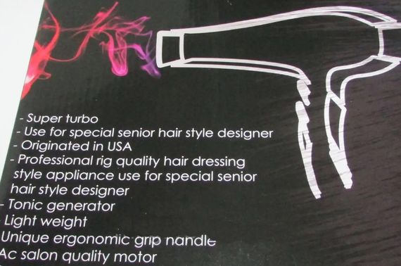 Професійний фен Salon Professional 8345 2300 Вт з іонізацією повітря Білий з Бордовим | Зображення 2