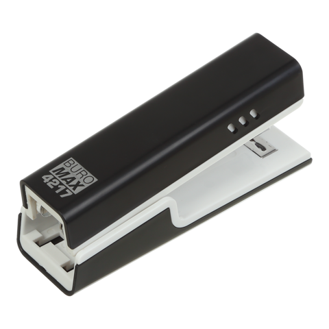 Степлер пластиковий BM.4217-01 BUROMAX 20 арк., (скоби №24; 26), 129.6x38.9x 59.2 мм, чорний, в коробці (4823126801568) | Зображення 1