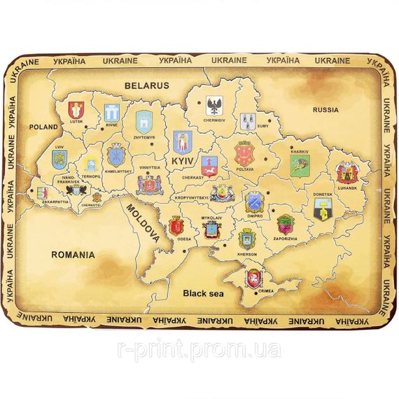 Пазли Карта України, МДФ