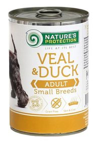Корм Nature's Protection Adult small breed Veal & Duck влажный с говядиной и уткой для взрослых собак мелких пород 400 гр
