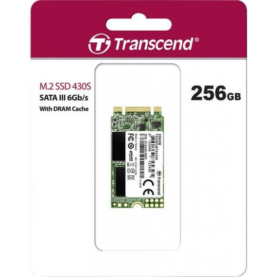 SSD накопичувач Transcend MTS430S 256GB M.2 SATA III 3D NAND TLC (TS256GMTS430S) | Зображення 2