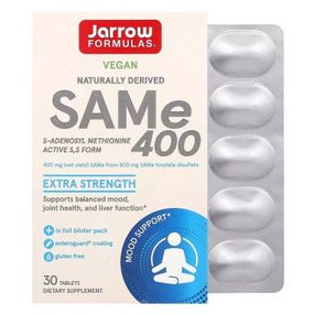 Витаминно-минеральный комплекс Jarrow Formulas SAM-e (дисульфат тозилат), 400 мг, SAMe, 30 таблеток