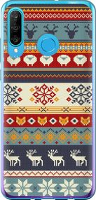 Чехол на Huawei P30 Lite Рождественский орнамент "3303u-1651-17620"