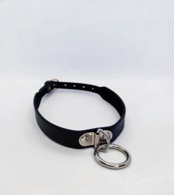 Нашийник з кільцем Collar black with ring Sex Aura