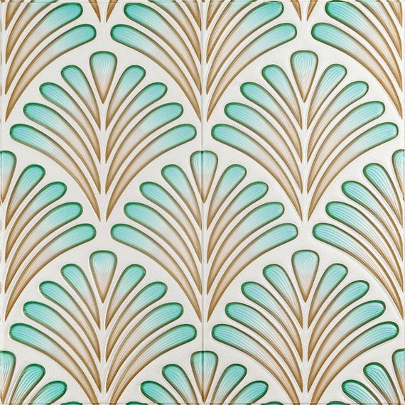 Панель стінова 3D 680х680х4мм Коричнево-зелений візерунок SW-00001988