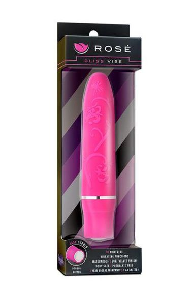 Міні вібратор ROSE BLISS VIBE рожевий, 7,5х2см | Зображення 1