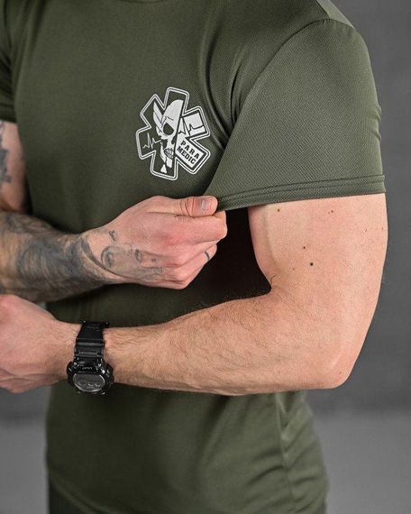 Тактична волога відводяща футболка ParaMedic олива ДЛ6506 | Зображення 3