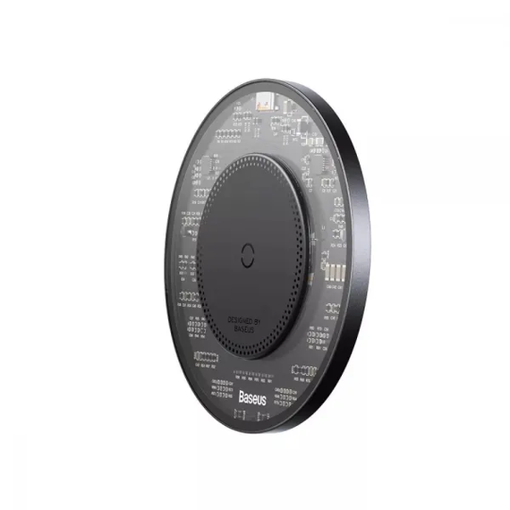 Бездротовий зарядний пристрій Baseus Simple 2 Wireless Charger з технологією Qi 15W Чорний | Зображення 2