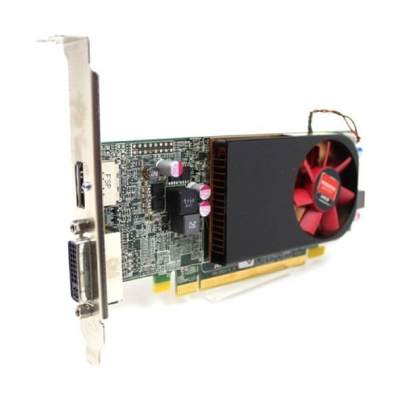 Дискретная видеокарта AMD Radeon R7 250, 2 GB DDR3, 128-bit / 1x DVI, 1x DisplayPort / Для корпусов форм-фактора Tower + Переходник DVI-VGA б/у