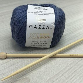 Пряжа Gazzal – Baby Wool XL колір 844 Пильний джинс
