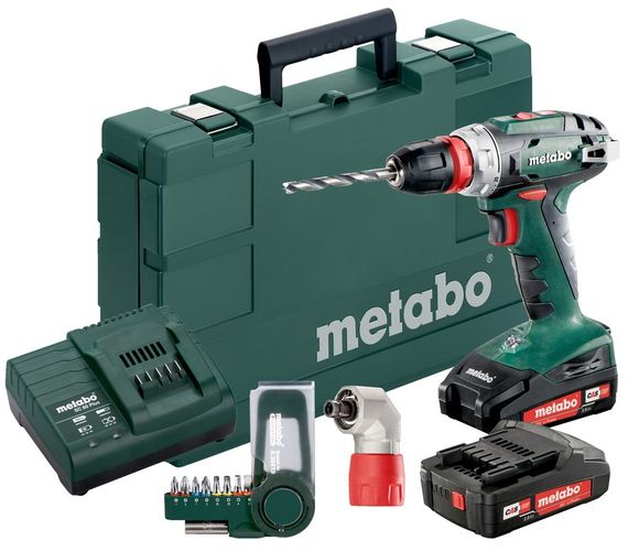 Аккумуляторная дрель-шуруповерт Metabo BS18Quick, 18V 2x2Ah (602217870)