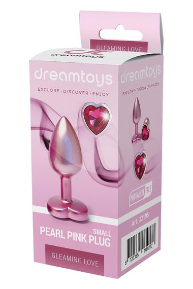Анальная пробка розовая Dream Toys Gleaming Love с декоративным камнем в виде сердца, S Sex Aura | Зображення 4