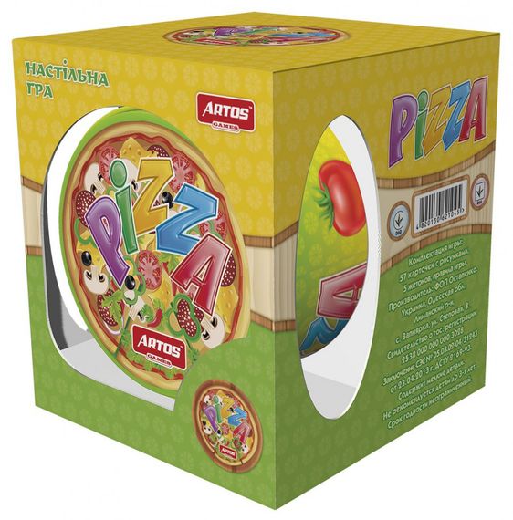 Настольная игра "Пицца" 1045, 70 круглых карточек | Зображення 2