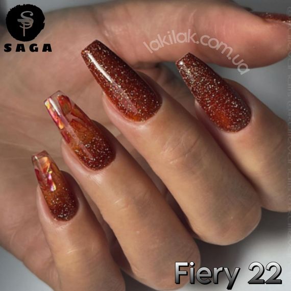 Світловідбиваючий гель-лак SAGA 22 Fiery 9мл | Зображення 2