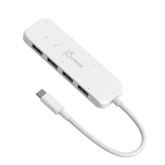 Хаб J5create JCH341EW-N USB-C на 4 USB-A, Білий