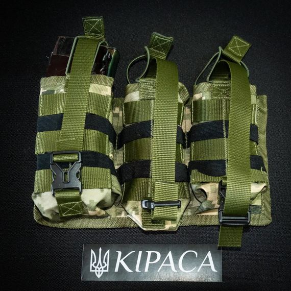Подсумок для 6 магазинов АК Kirasa из кордуры пиксель (KI243) | Зображення 2