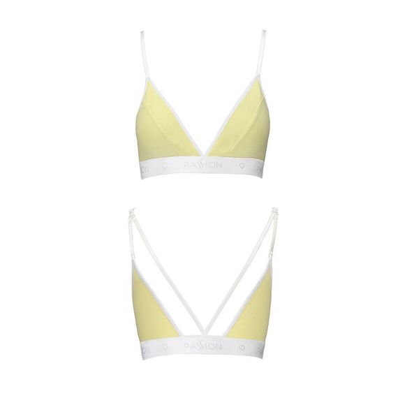 Спортивний топ з подвійними бретелями Passion PS007 TOP yellow, size M | Зображення 3