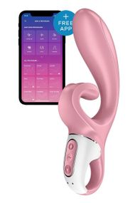 Смарт вибратор кролик Satisfyer Hug Me Pink, 2 мотора, диаметр 4,2см, широкая клиторальная часть Sex Aura