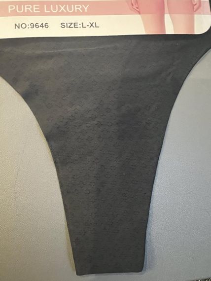 Трусы - стринги, дышащие  Dyana, с хлопковой ластовицей, цвет черный, размер S-M | Зображення 2