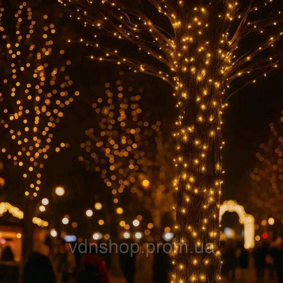 Гірлянда Нитка вулична 30 (м) 300 LED чорний провід Жовтий CF300L30MBY | Зображення 1