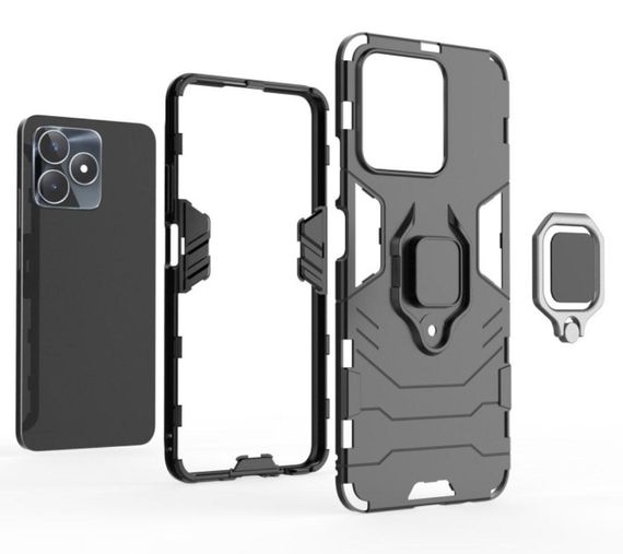 Чехол бампер Primolux Ring Armor для Realme C53 / Realme C51 - Black | Зображення 3