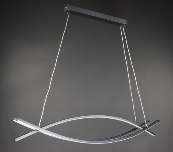 Люстра світлодіодна підвісна LED світильник для квартири на стелю лед 27491 Чорний 25-100х12х120 см. | Зображення 1