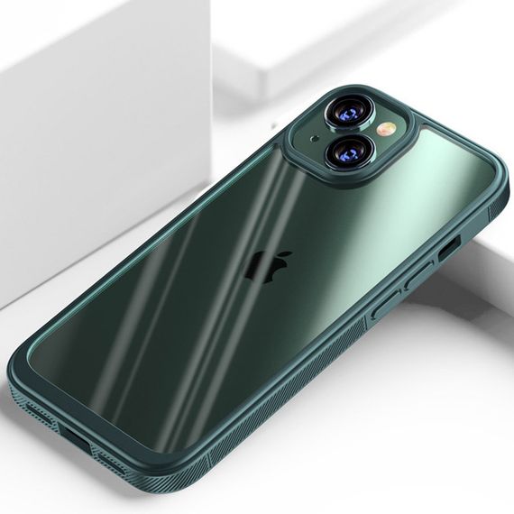 Чехол TPU+PC Pulse для Apple iPhone 14 (6.1") Dark Olive | Зображення 1