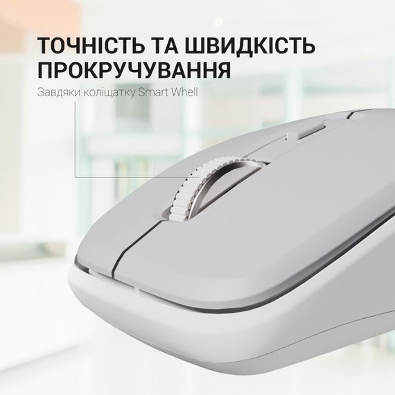 Мишка OfficePro M267G Silent Click Wireless Gray (M267G) | Зображення 7