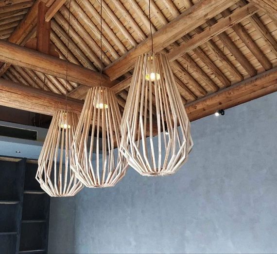 Люстра підвісна на 1 лампочку 27451 Латунь 65-200х40х40 см. | Зображення 1