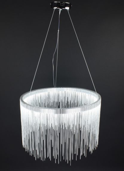 Люстра світлодіодна підвісна LED світильник для квартири на стелю лед 27524 Хром 50-120х50х50 см. | Зображення 3