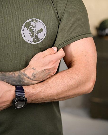 Тактична футболка для відведення поту battle oliva ПП4650 | Зображення 4