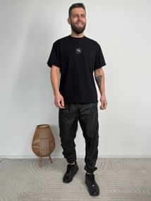 Чоловічі Спортивні штани з плащівки чорні