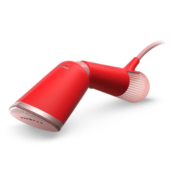 Відпарювач Philips компактний Series 5000, 1400Вт, 120мл, паровий удар -24гр, складана ручка, чохол-рукавичка, пластик, червоний (STH5020/40) | Зображення 1