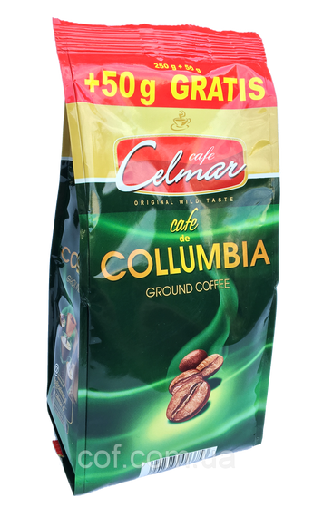 Кава мелена середнього ступеню обсмажування Celmar Columbia, 300г купаж робусти та арабіки