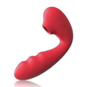 Вибратор для точки G BeYourLover Tara с вакуумной стимуляцией и нагревом, красный, 13 х 3.5 см Sex Aura
