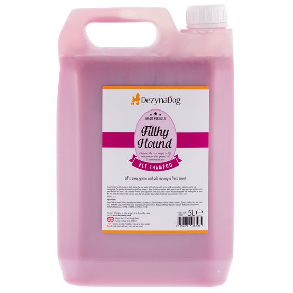 Шампунь Dezynadog Filthy Hound Deep Clean для глибокого очищення брудної шерсті дезодорує має стійкий аромат Пармської Фіалк