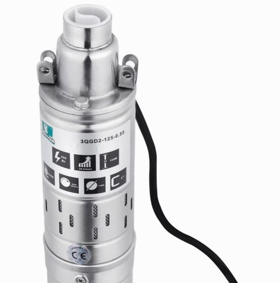 Насос глибинний шнековий Pumpman 3QGD2-125-0.55 кВт Нmax 125 м Qmax 1,8 куб.м 550 Вт (CV029776) | Зображення 4