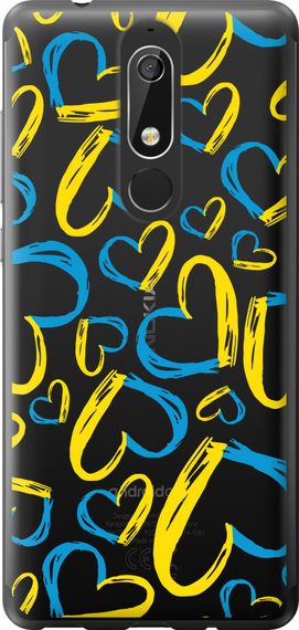 Чехол на Nokia 5.1 Сердца UA "5292u-1529-17620"
