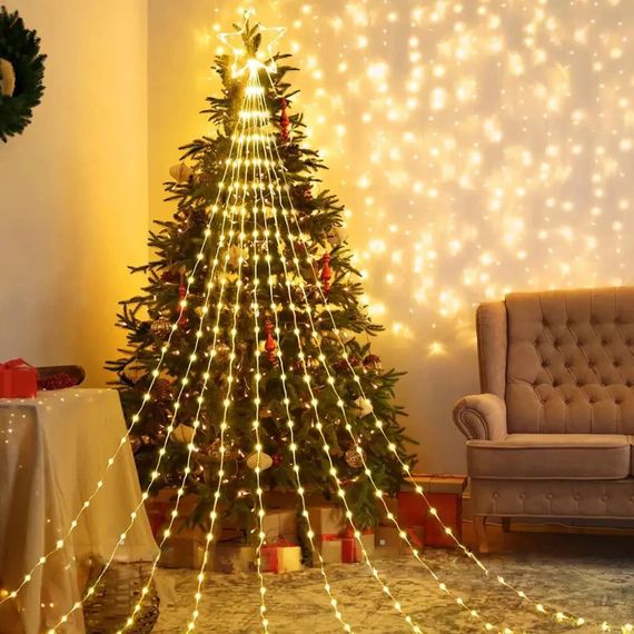 Гірлянда Кінський хвіст зі Зіркою XPRO 2 м з 200 LED лампами та пультом дистанційного керування (234575646_827)