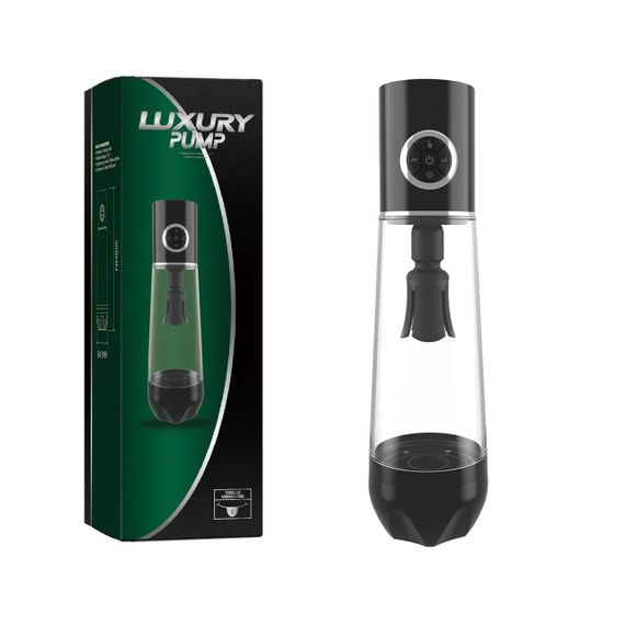 Автоматична вакуумна помпа Men Powerup Luxury Pump з вібромасажем Sex Aura | Зображення 1
