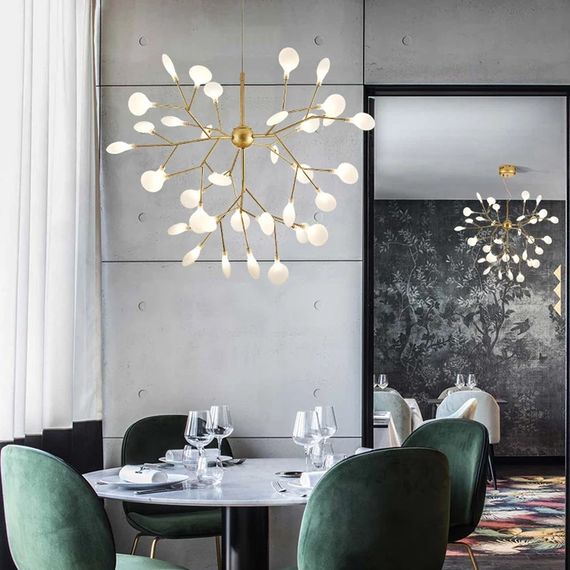 Люстра підвісна на 36 лампочок 26063 Золото 75-110х80х80 см. | Зображення 3