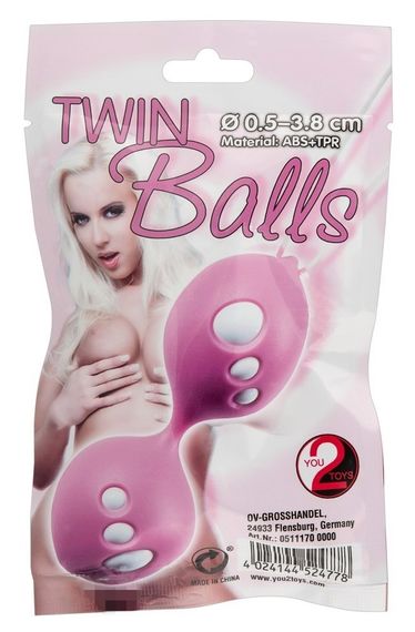 Шарики вагинальные You2Toys Twin Balls, розовые sexstyle | Зображення 1