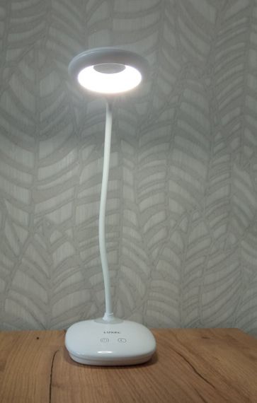 Настольный аккумуляторный светодиодный светильник Luxel TL-04W, 6 Вт, USB, ночник, белый | Зображення 3