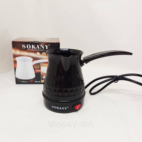Электрическая турка Sokany SK-219 500мл 500Вт для кофе Black MY-55