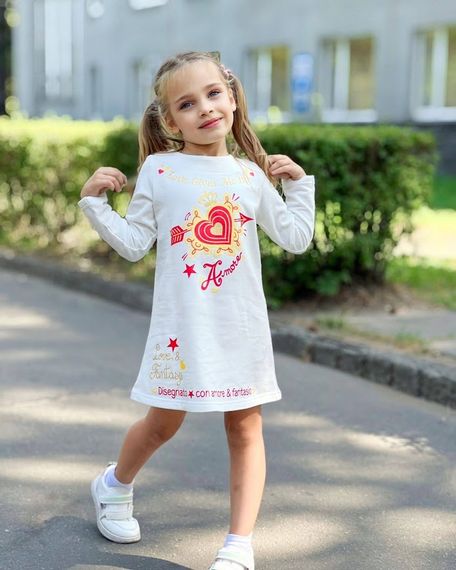 Сукня для дівчинки Носи своє 128 Білий (p-7504-98607) | Зображення 2